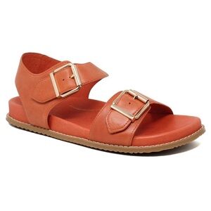 Ziera HASTICE-W leather sandals with gold hardware color/paprika size 39/8.5 US.